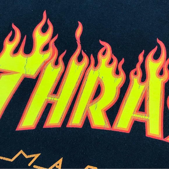 Thrasher Magazine Live To Skate, Skate Or Die Men’s Vintage Y2K Sports T-Shirt L - Picture 6 of 7